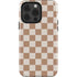 Neutral Checkered iPhone 15 Pro Impact Case